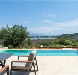  3 bedroom stone villa with pool & seaview, near Acharavi, sleeps 6